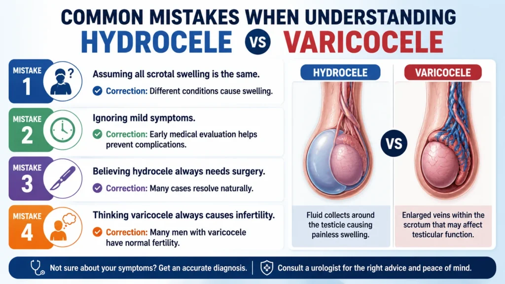 Common Mistakes When Understanding Hydrocele vs Varicocele