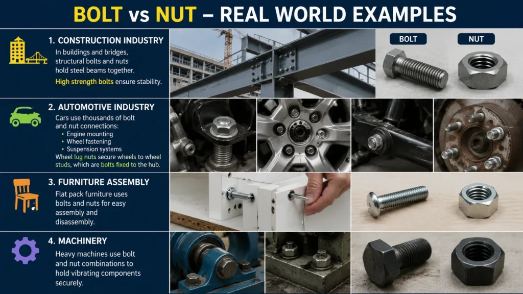 Real World Examples of Bolt vs Nut