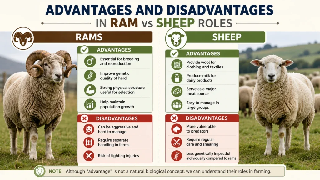 Advantages and Disadvantages in Ram vs Sheep Roles