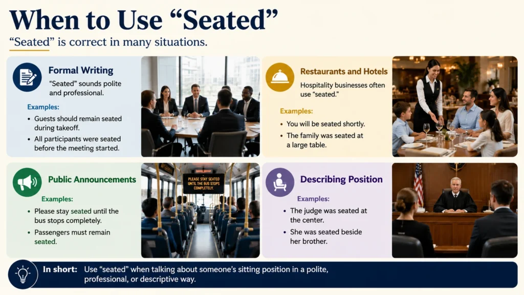 When to Use “Seated”