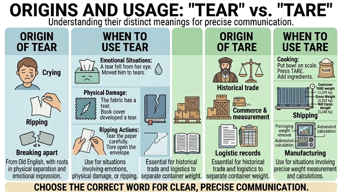 Origins of Tear and Tare