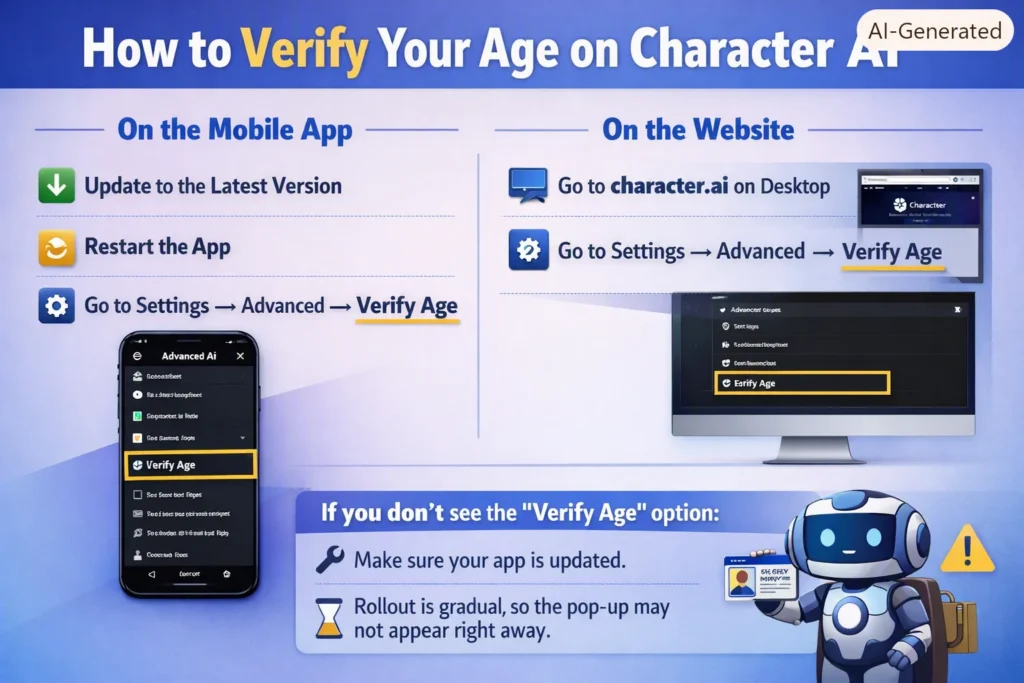 How to Verify Your Age on Character AI