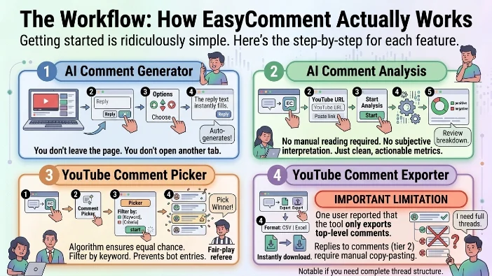 The Workflow: How EasyComment Actually Works
