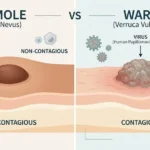 mole vs wart