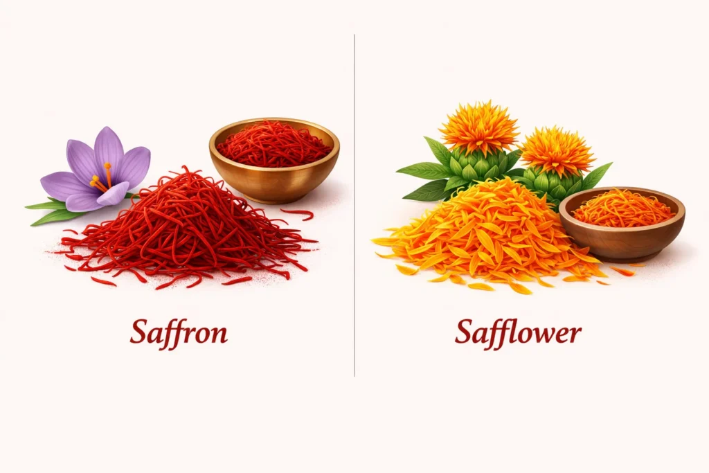 safflower vs saffron