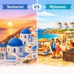 santorini vs mykonos