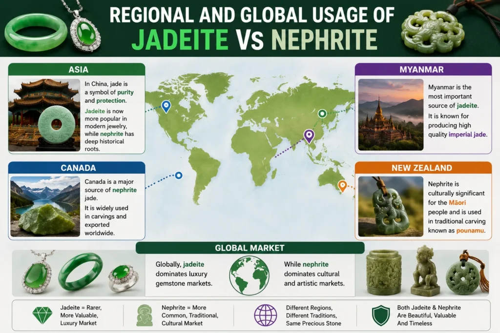 Regional and Global Usage of Jadeite vs Nephrite