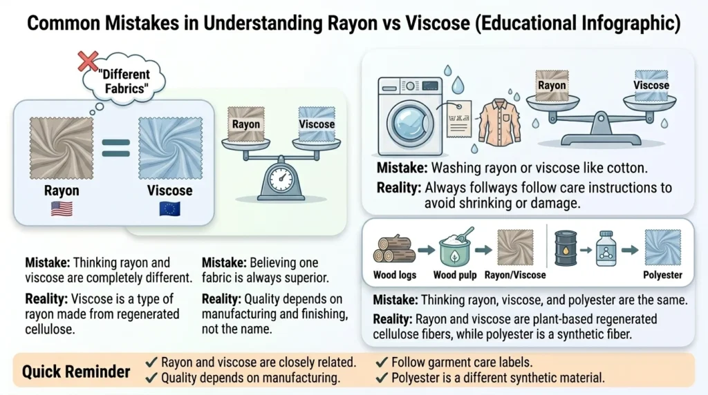 Common Mistakes in Understanding Rayon vs Viscose