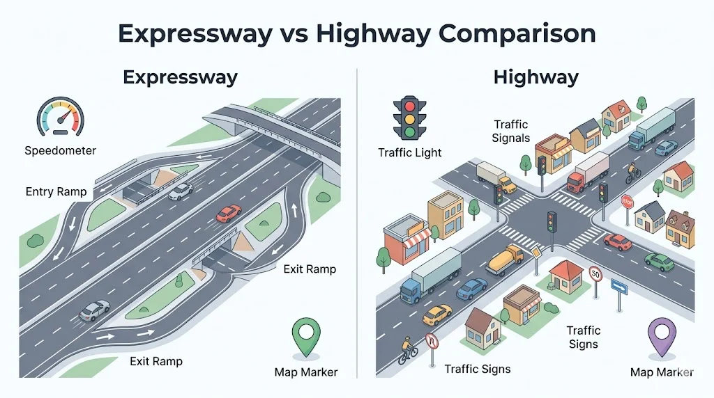 expressway vs highway