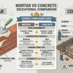 mortar vs concrete