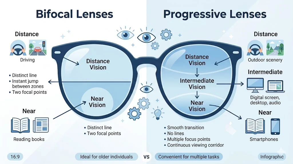 progressive vs bifocal