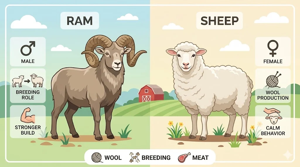 ram vs sheep