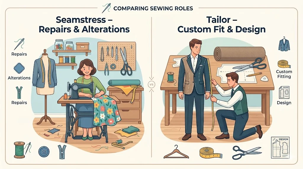 seamstress vs tailor