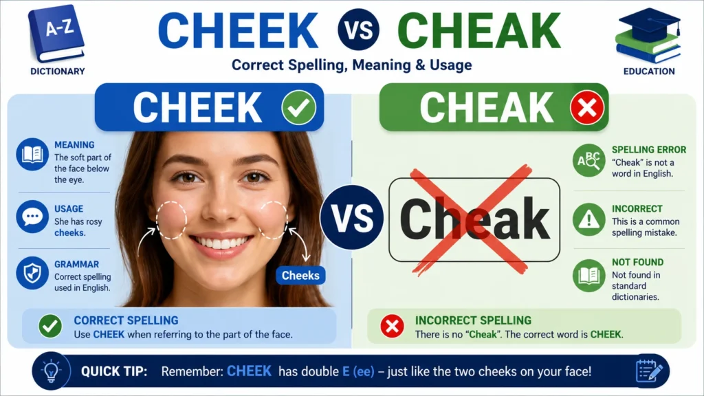 cheek or cheak