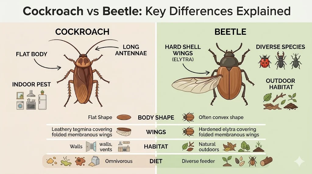 cockroach vs beetle