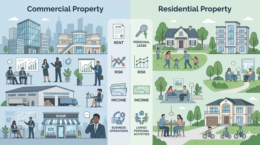 commercial vs residential