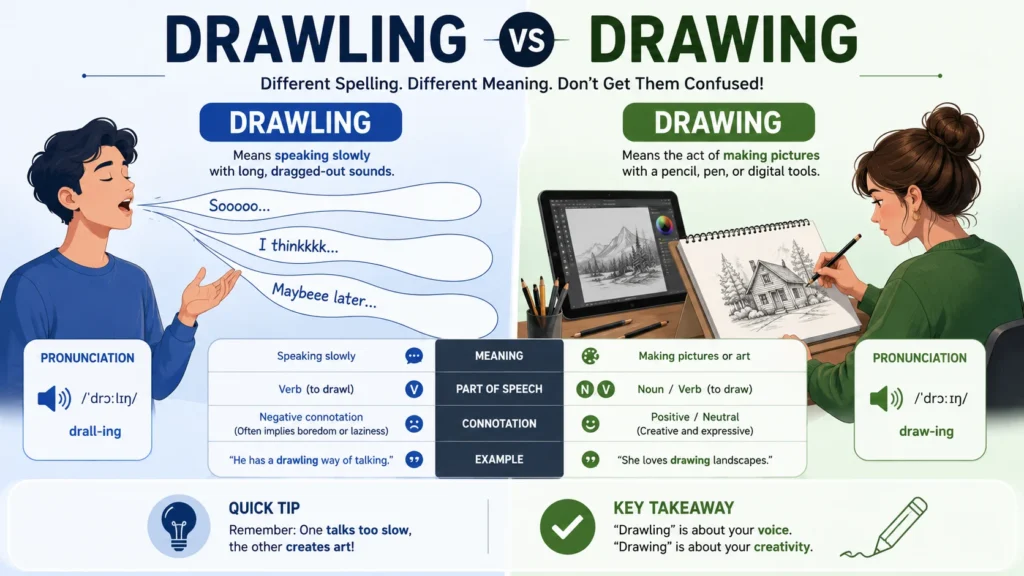 drawling or drawing