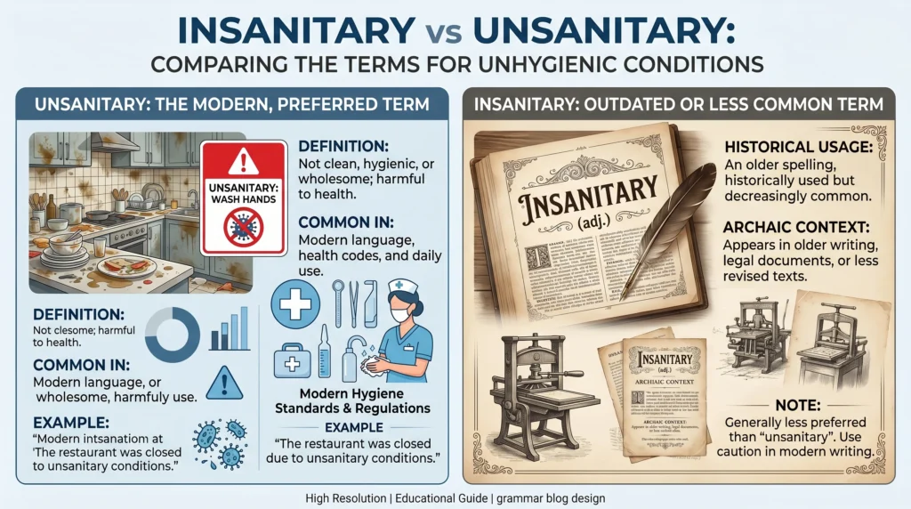 insanitary or unsanitary