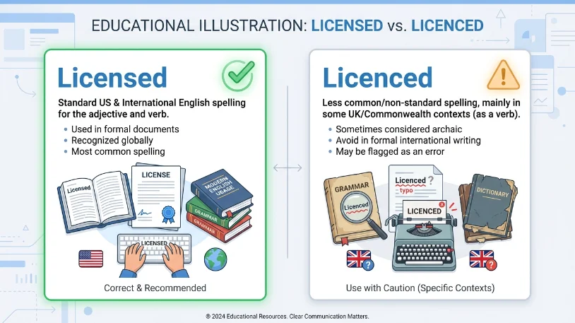 licensed or licenced