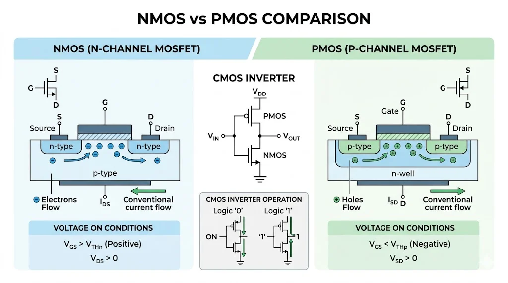 pmos vs nmos