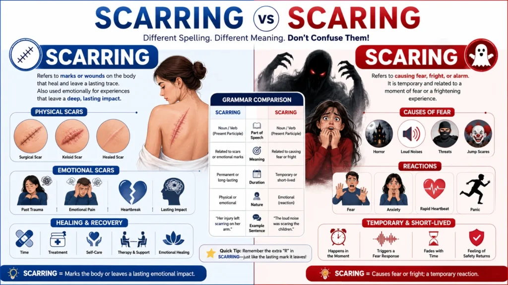 scarring or scaring