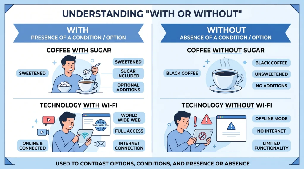 with or without