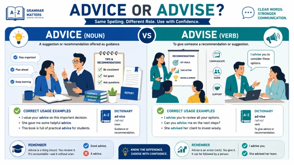 advice or advise