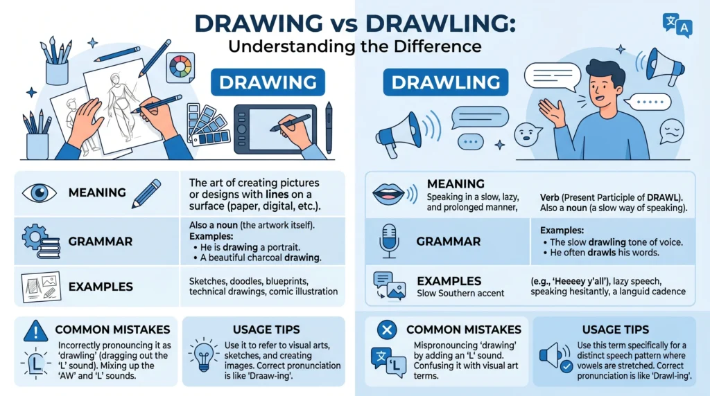 drawing or drawling