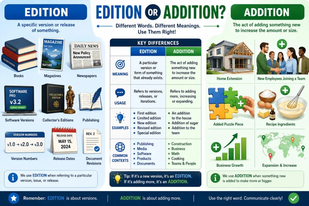 edition or addition