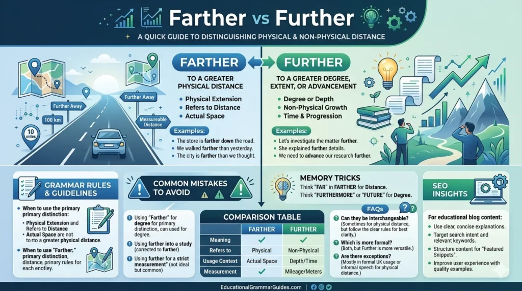 farther or further