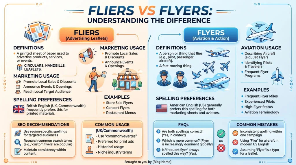 fliers or flyers