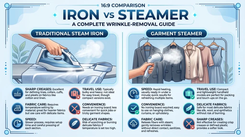 iron or steamer