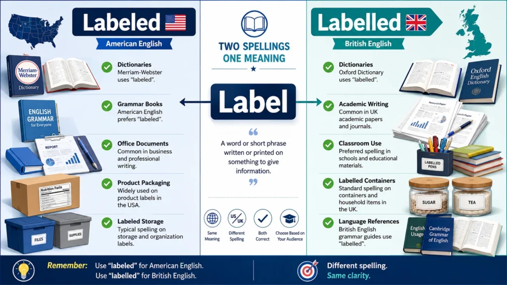 labeled or labelled