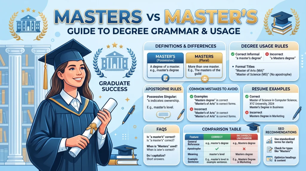 masters or master's