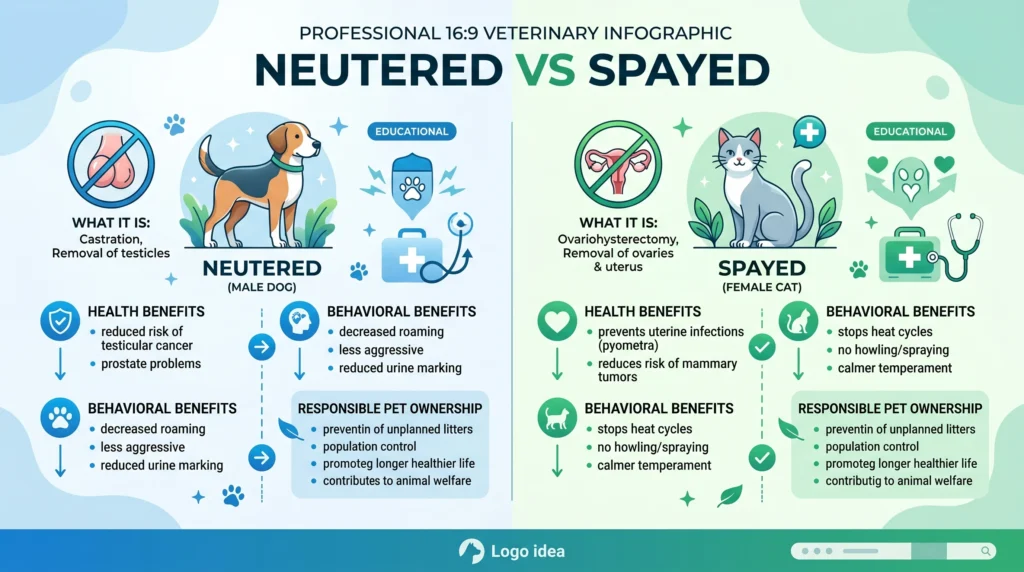 neutered or spayed
