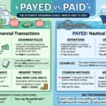 payed or paid