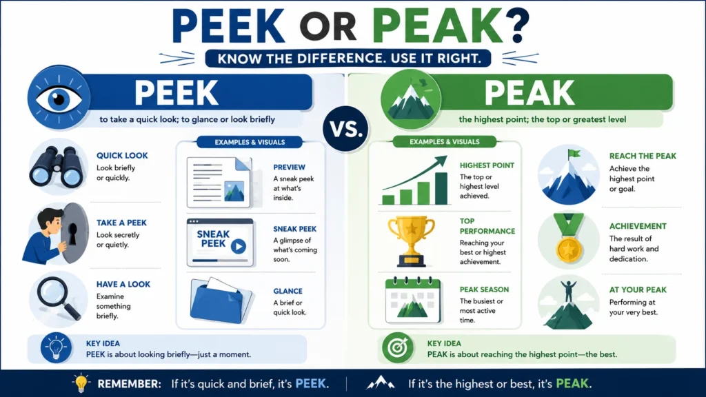 peek or peak