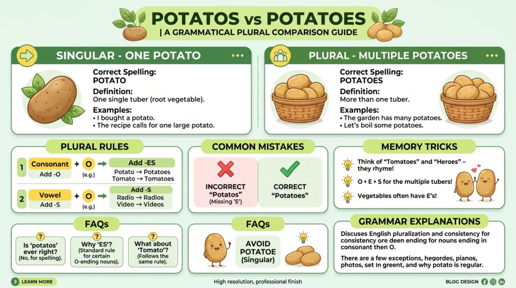 potatos or potatoes