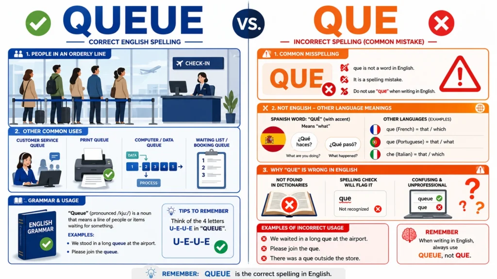 queue or que