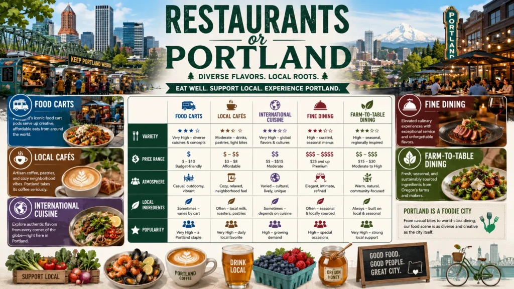 restaurants or portland