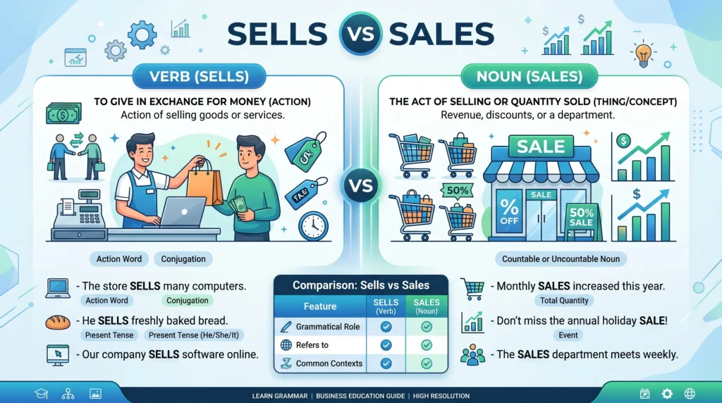 sells or sales