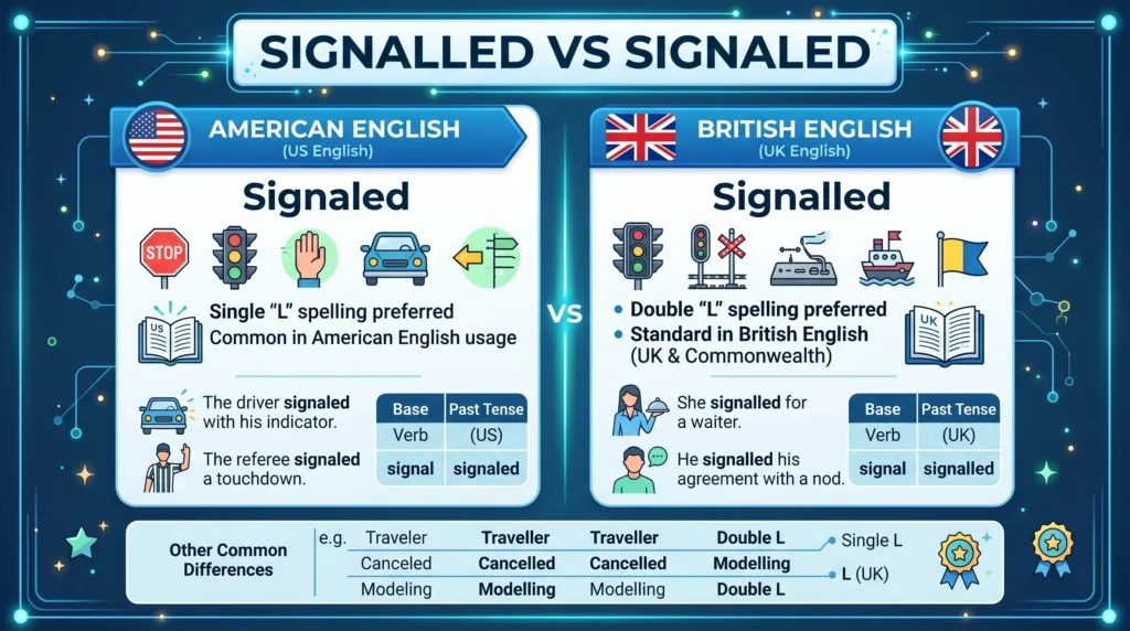 signalled or signaled