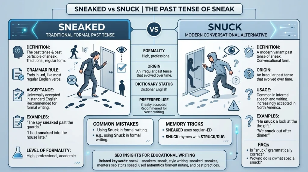 sneaked or snuck