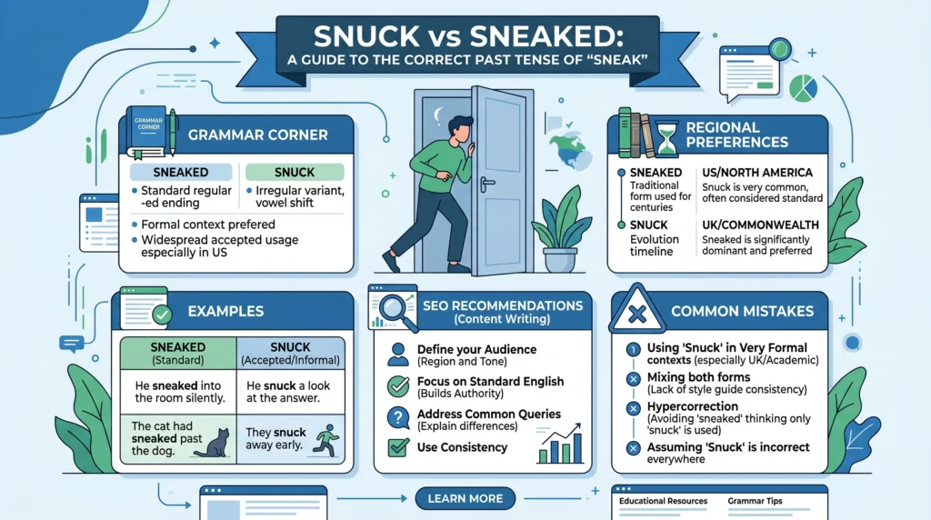 snuck or sneaked