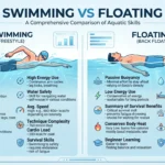 swimming or floating