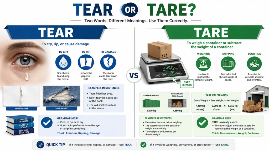 tear or tare