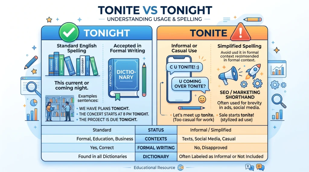 tonite or tonight