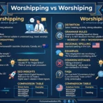 worshipping or worshiping