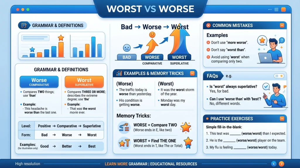worst or worse