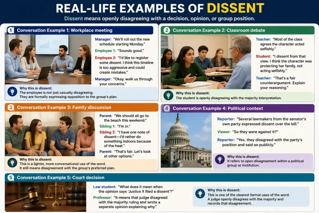RealLife Examples of Dissent